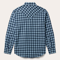 Plaid Twill Dobby Western Shirt Blue | Stetson Men
