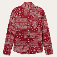 Red Bandana Patchwork Shirt Red | Stetson Women