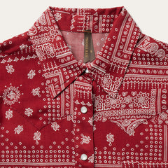 Red Bandana Patchwork Shirt Red | Stetson Women