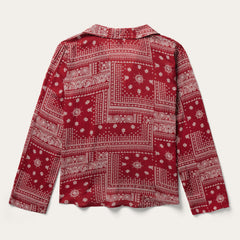 Red Bandana Patchwork Blouse Red | Stetson Women
