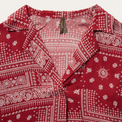 Red Bandana Patchwork Blouse Red | Stetson Women