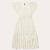 Cream Herringbone Dress White | Stetson Women