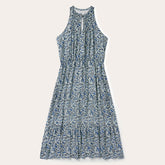 Indigo Tapestry Print Prairie Dress Blue | Stetson Women
