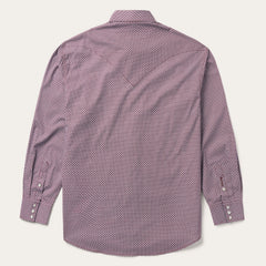 Four Point Geo Print Western Shirt Blue | Stetson Men