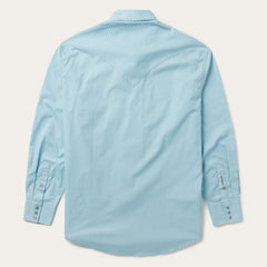 Silver Diamond Neat Print Western Shirt Blue | Stetson Men