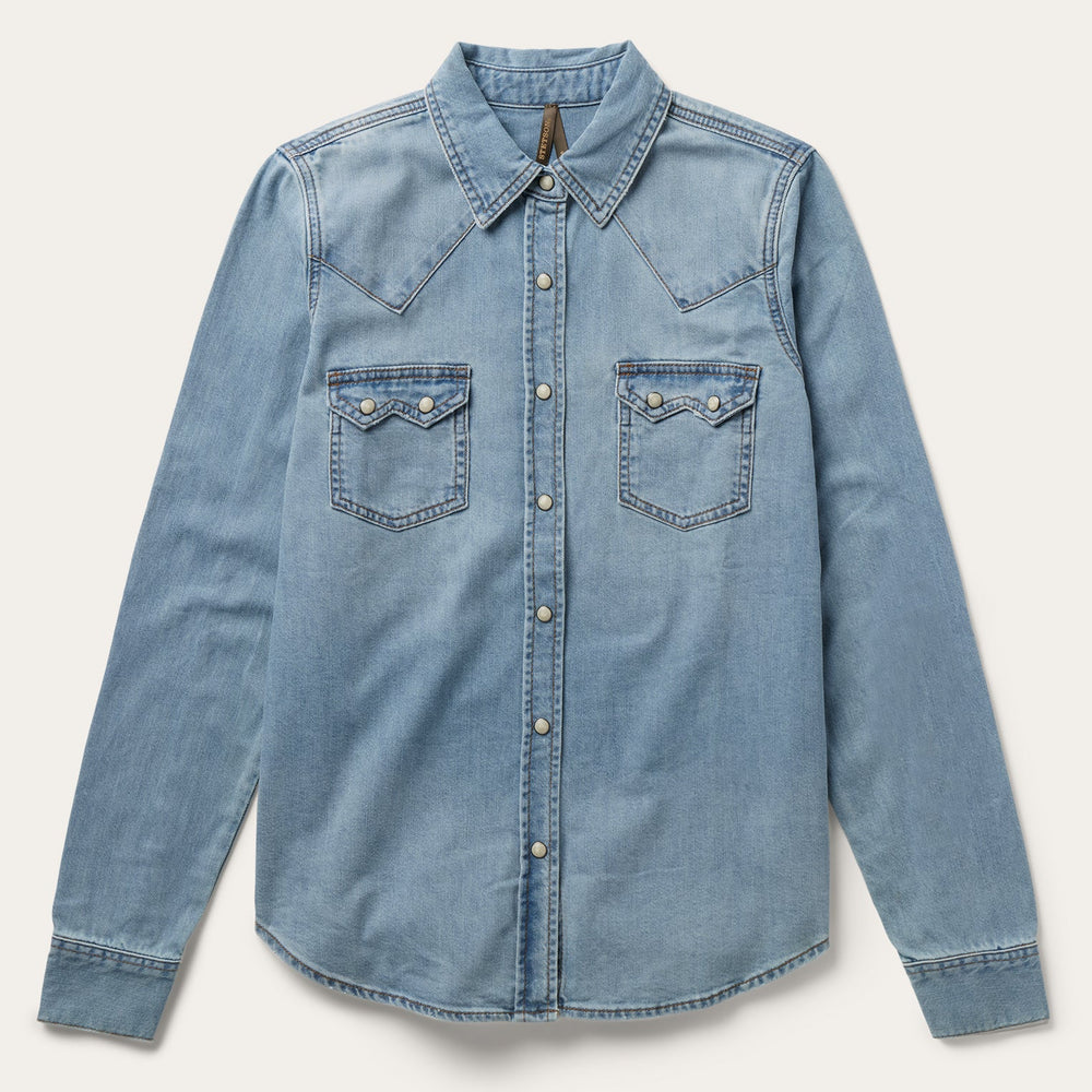 Loose Fit Denim Shirt Blue | Stetson Women