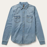 Loose Fit Denim Shirt Blue | Stetson Women