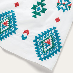 Bright Schiffli Embroidered White Cotton Lawn Dress White | Stetson Women