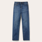 915 High Rise Straight Fit Crop Jeans Blue | Stetson Women