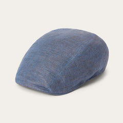 Herringbone Linen Ivy Cap Blue Herringbone | Stetson Hats
