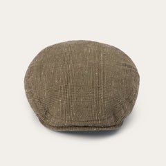 Glen Check Linen/Silk Kent Cap Olive Check | Stetson Hats