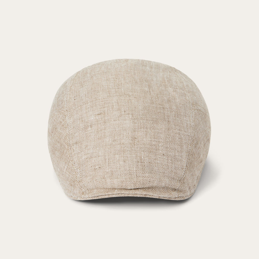Herringbone Linen Ivy Cap Beige Herringbone | Stetson Hats