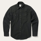 Charcoal Corded Denim Shirt Grey | Stetson Men