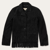 Fringe Suede Jacket Black | Stetson Women