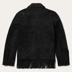 Fringe Suede Jacket Black | Stetson Women