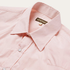 Pink End-On-End Western Shirt Pink | Stetson Men