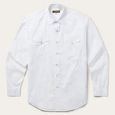 White Pinpoint Oxford Western Shirt White | Stetson Men