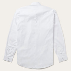 White Pinpoint Oxford Western Shirt White | Stetson Men