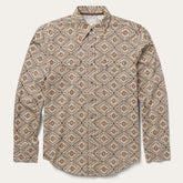 Brown Aztec Poplin Western Shirt Brown | Stetson Men