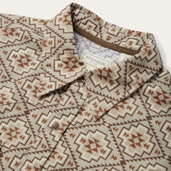 Brown Aztec Poplin Western Shirt Brown | Stetson Men