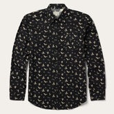 Conversation Print Western Shirt Black | Stetson Men