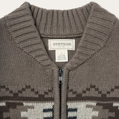 Longhorn Cardigan Brown | Stetson Men