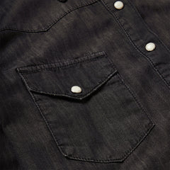 Embroidered Black Denim Shirt Black | Stetson Women