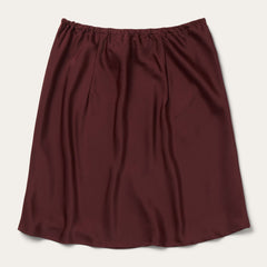 Wine Satin Skirt Red | Stetson Women