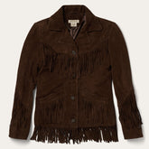 Fringe Suede Jacket Chocolate | Stetson Women
