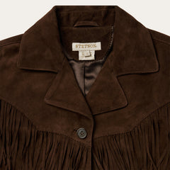 Fringe Suede Jacket Chocolate | Stetson Women