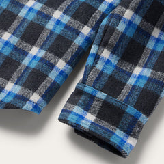 Blue Plaid Quilted Shirt Jacket Blue | Stetson Men