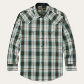 Olive Ombre Plaid Western Shirt Green | Stetson Men