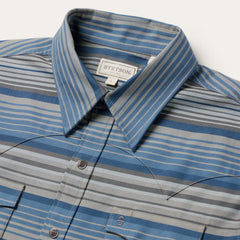 Serape Stripe Western Shirt Blue | Stetson Men