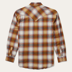 Rust Plaid Flannel Western Shirt Brown | Stetson Men