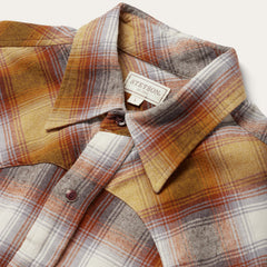Rust Plaid Flannel Western Shirt Brown | Stetson Men