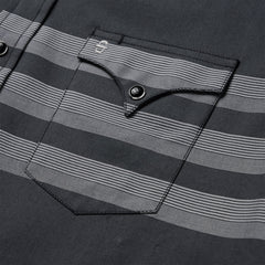 Border Stripe Twill Western Shirt Black | Stetson Men