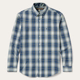 Crystal Plaid Button Down Shirt Blue | Stetson Men