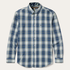 Crystal Plaid Button Down Shirt Blue | Stetson Men