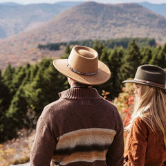 Ombre Border Stripe Cardigan Brown | Stetson Men