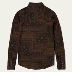 Patchwork Bandana Print Shirt Brown | Stetson Women
