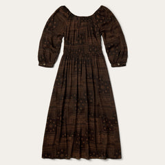 Patchwork Bandana Print Dress Brown | Stetson Women