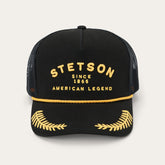 Captain Trucker Cap Black | Stetson Hats
