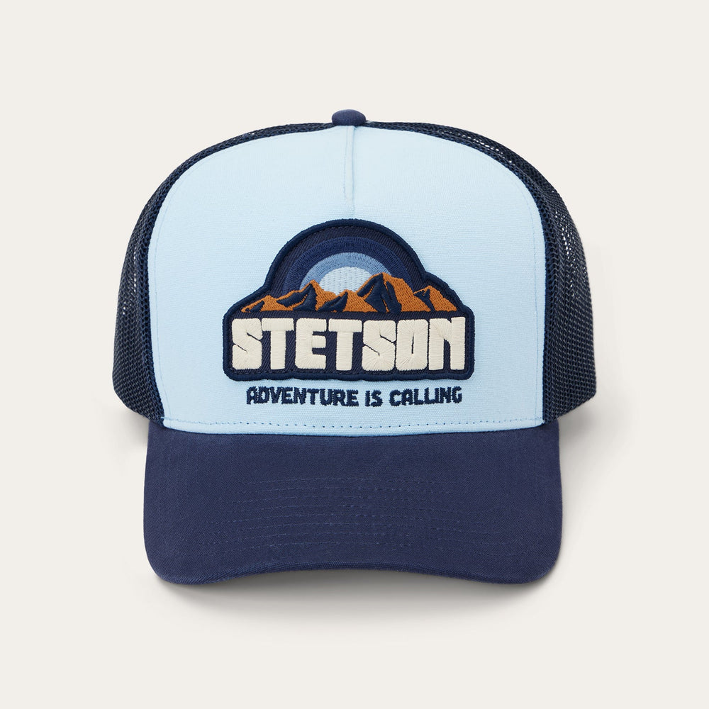 Mountain Sunset Trucker Cap Light Blue / Navy | Stetson Hats