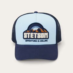 Mountain Sunset Trucker Cap Light Blue / Navy | Stetson Hats
