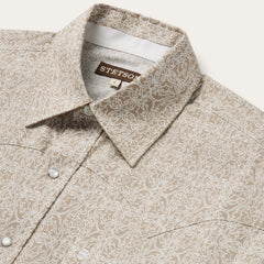 Medallion Print Western Shirt Brown | Stetson Men