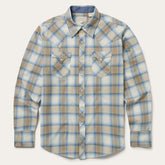 Sand Plaid Dobby Western Shirt Brown | Stetson Men