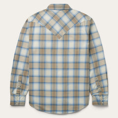 Sand Plaid Dobby Western Shirt Brown | Stetson Men