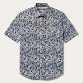 Greenspring Paisley Short Sleeve Western Shirt Blue | Stetson Men