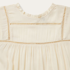 Cream Herringbone Blouse White | Stetson Women