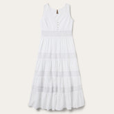 White Cotton Lawn Sleeveless Dress White | Stetson Women
